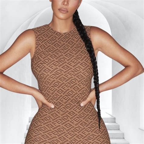 fendi and skims collab|SKIMS Fendi jumpsuit.